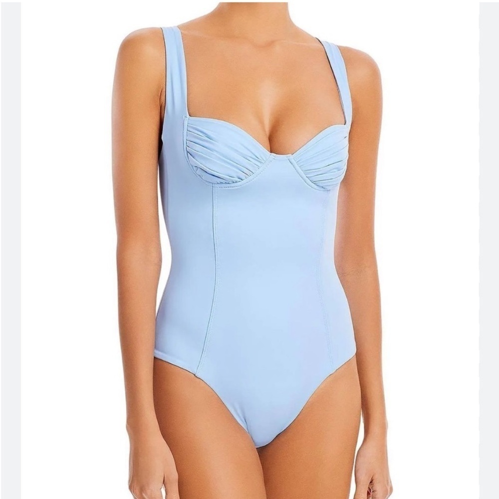 NEW Underwire Pleated One-Piece Swimsuit